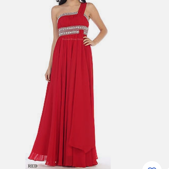 STUNNING MAY QUEEN COUTURE RED BLING PAGENT/PROM DRESS - Picture 1 of 14